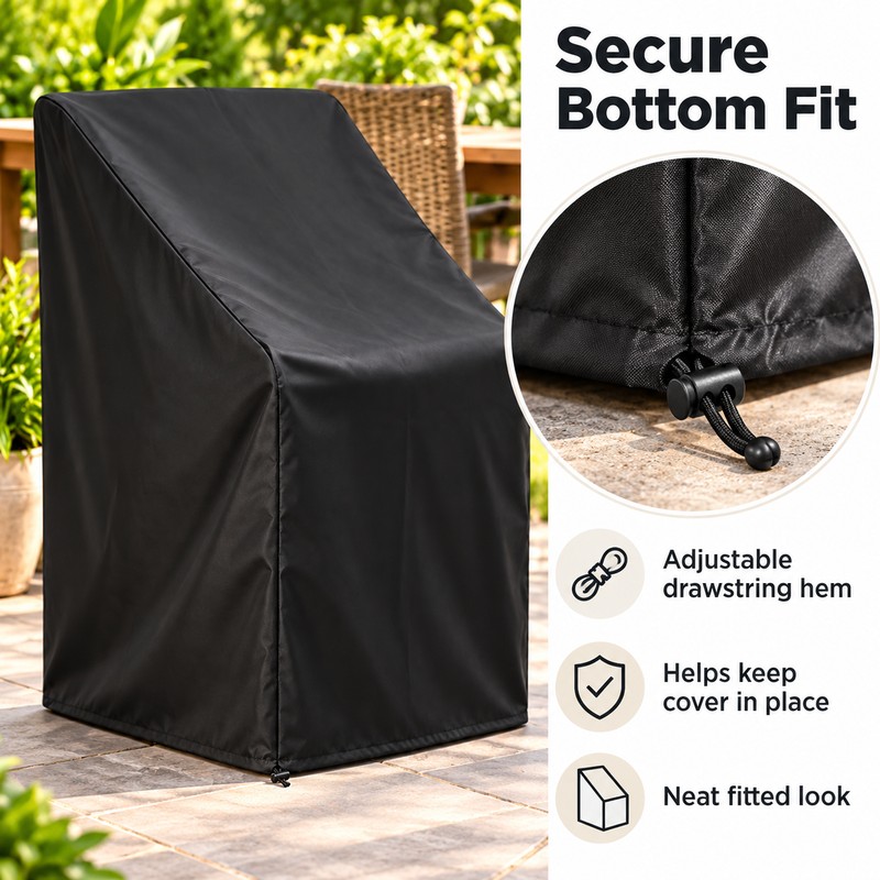Waterproof Outdoor Stacking Chair Cover – 210D Oxford Fabric Patio