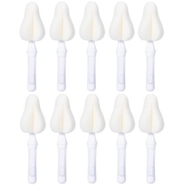 Joayuezo 10PCS Milk Bottle Nipple Brushes Pacifier Sponge Cleaning Brush for Bottles and Accessories (10PCS White)