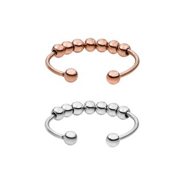 Purelei® Shade Anxiety Ring Earrings - Women's Ring Made of Durable Stainless Steel - Waterproof Rings - Fashion Jewellery for Your Individual Look, 60 - 66, Stainless Steel, No Gemstone