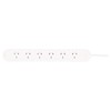 HPM 6 Outlet Surge Protected Powerboard White