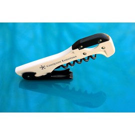 Premium Boomerang 3-in-1 Corkscrew Black & White - Made in Italy, Easy to Use + Extremely Durable. Best wine bottle opener for sommeliers, flight attendants, and waiters.