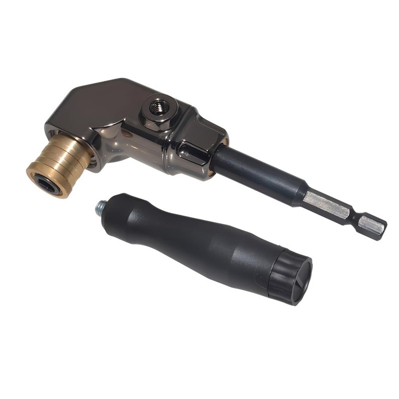 Saipor Angle Attachment for Cordless Screwdriver, Angle Screwdriver Attachment All-Metal