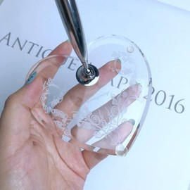 OPENDGO Feather Quill Pen Stand Base Acrylic Feather Pen Holder Office School Supplies,Desktop Pen Holders for Wedding Party or Decoration