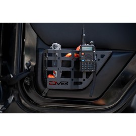 DV8 Offroad Rear Door Pocket Molle Panels for 2011-2018 Jeep Wrangler JK | Replaces The Weak Factory Netting | Molle Panel Design for Multiple Mounting Solutions | Sold as a Pair