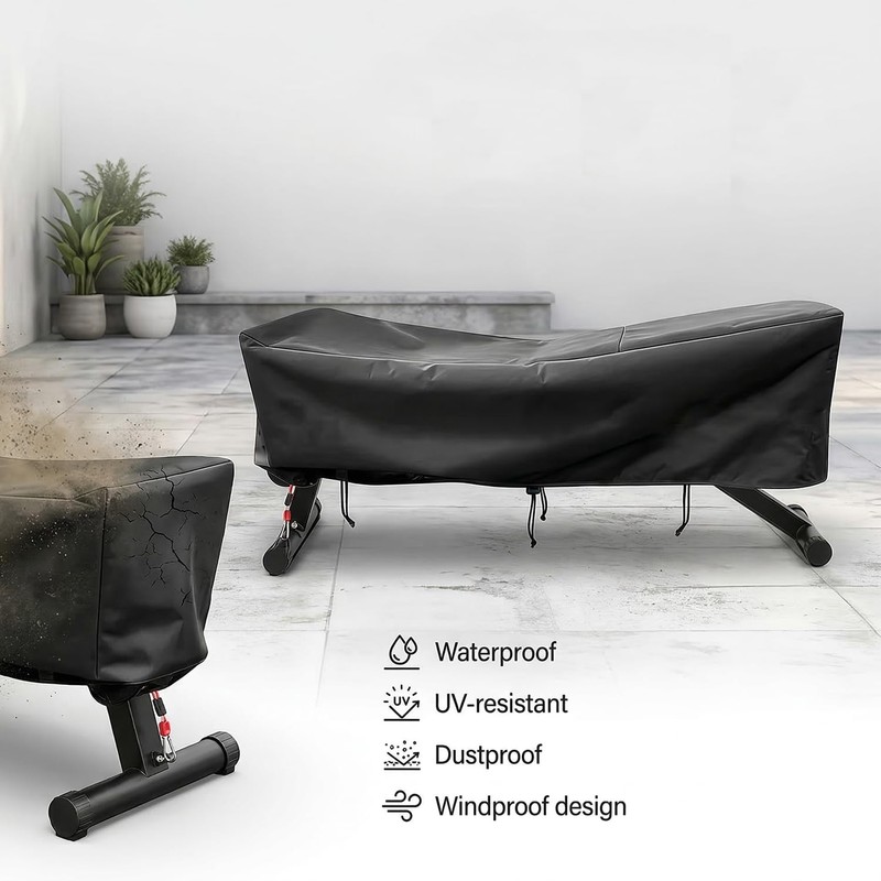 Weight Bench Cover 50" – Waterproof 190T Silver-Coated Polyester Taffeta