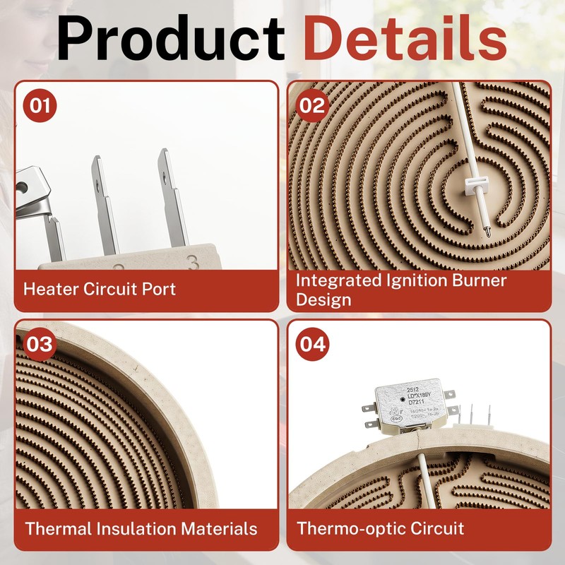 FrigeSwift WB30T10130 12in Dual Radiant Element for GE Electric Stove