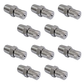 10 Pcs 1/8 Inch BSPT BSP Schrader Tank Valve 25mm Wheel Air Compressor 35 Bar 500 PSI