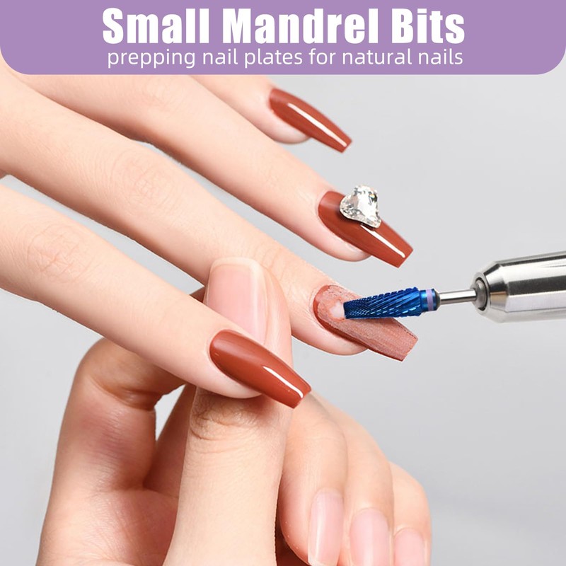 4PCS 3/32 Shank Mandrel Nail Drill Bits, Small Sanding Bands