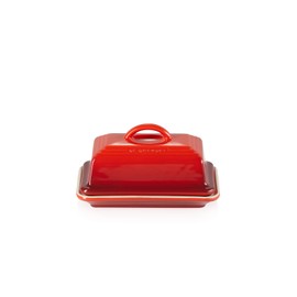 Le Creuset Stoneware European Butter Dish, Cerise