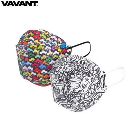 VAVANT LAB Fashion Mask Noze Mask Series 1 10ea [VAVANT x SAKUN], Color:8. MONO WHITE