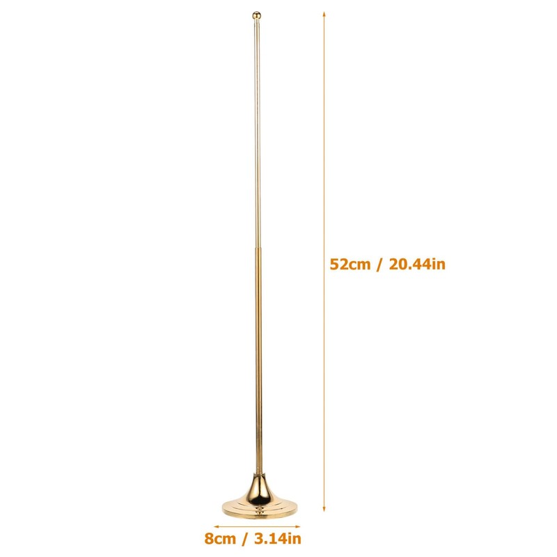 TOVINANNA Telescopic Desk Flag Pole Stand Small Flag Base Display