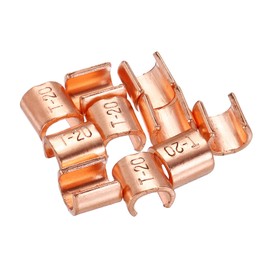 sourcing map U-Shaped Copper Crimping Terminal Connector 9/16" - 13/16"(14-20mm) Wire Ferrules for 6 7 8 Awg Gauge, Solid or Twisted Wire Cable Rope Cable, Pack of 10