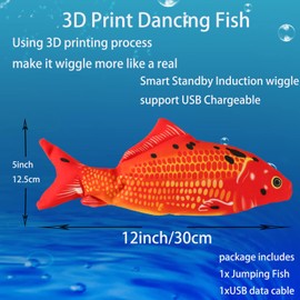 VAIZIQ Flopping Fish Electric Moving Dog Fish Toy,Floppy Fish Cat Toy,Cat Toys Interactive Pet Toys for Dog Exercise，Reducing Stress for Cats and Small Dog