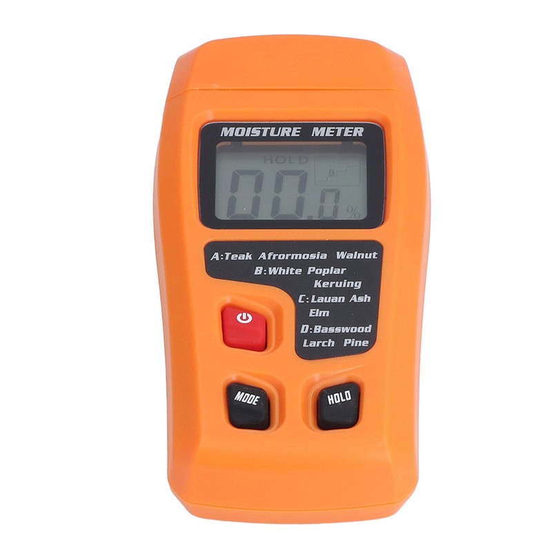 Wood Moisture Meter High Accuracy 4 Modes Orange Moisture Detector