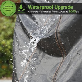 Enzeno Patio Hanging Egg Chair Cover, Outdoor Single seat Cocoon Swing Egg Chair Cover Waterproof with Zipper, 210D Heavy Duty Veranda Garden large Cover for egg chair on stand 190 * 115cm, Black