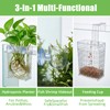4 Pcs Hanging Aquarium Plant Holder with Feeders, Adjustable Height