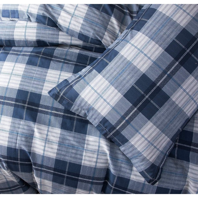 SLEEPBELLA Cotton Queen Size Comforter, 600 Thread Count Cotton Navy