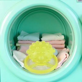 1Pc Yellow Pet Hair Remover for Laundry Reusable Hair Catcher,Pet Hair Remover Laundry， Laundry Float Trap Mesh Bag Washing Machine Hair Filter Washer Portable Hair Remover Washing Balls Lint Remover