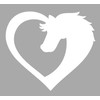 WickedGoodz Die Cut Heart Horse Decal - Equestrian Bumper Sticker