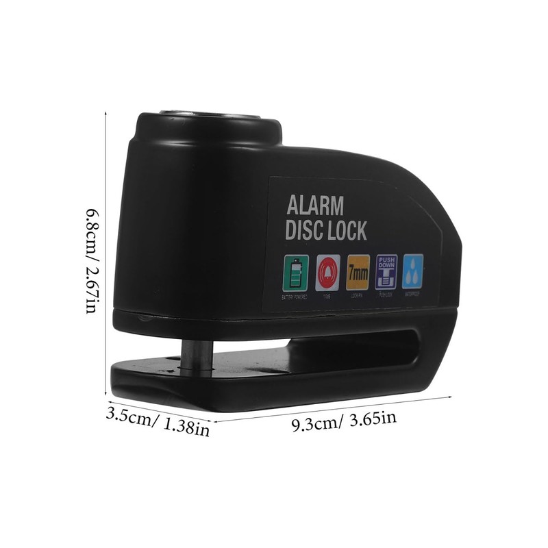 HEALEEP Motorcycle Alarm Disc Brake Lock, Anti-Theft Security Wheel Lock