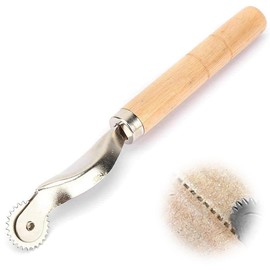 Handmade Cloth Paper Leather Stitching Roulette Handmade DIY Craft Supplies Wheel Leather Stitching Spacing Paper Perforation Tool Line Marking Wheel Gear Roulette Roulette Interval Sewing Tool Wooden