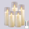 Pack of 5 LED Candles, Flickering Flame Candles with Remote