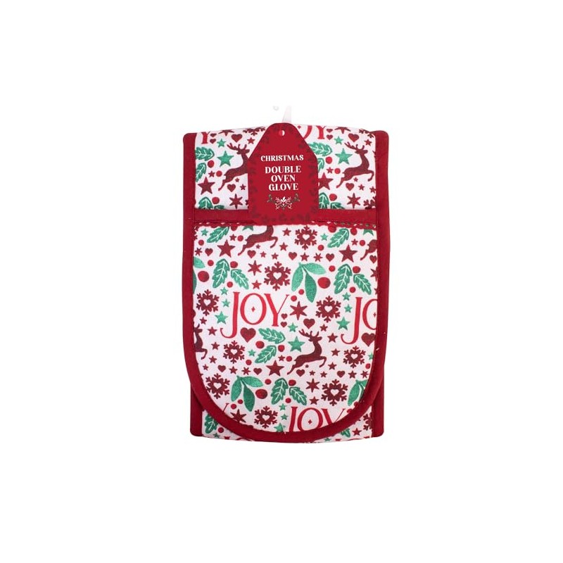 Christmas Joy 18 x 88cm Christmas Joy Double Oven Glove