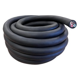 10/4 12 Feet 10 AWG SOOW SO Cable Cord Wire - 10 Gauge 4 Conductor 600V Portable Power Extension Cord Cable for, Motor Leads, Portable Lights, and Battery Chargers