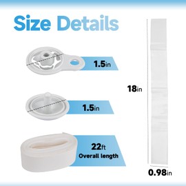 ANTOBLE Pool Cover Straps and Clips, Universal Solar Cover Reel Attachment Kit Strap Kit for Rocky's Reel Systems - Including 22' Vinyl Strap, 10 Sets of Grommets, 18" Velcro