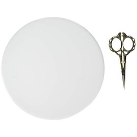 Garvin CBC-800 Recessed Blank-Up Cover Plate, 8-Inch Diameter, Steel, White