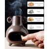 KOKUNKA Ceramic Chiminea Palo Santo Holder, Modern Incense Holder Burner