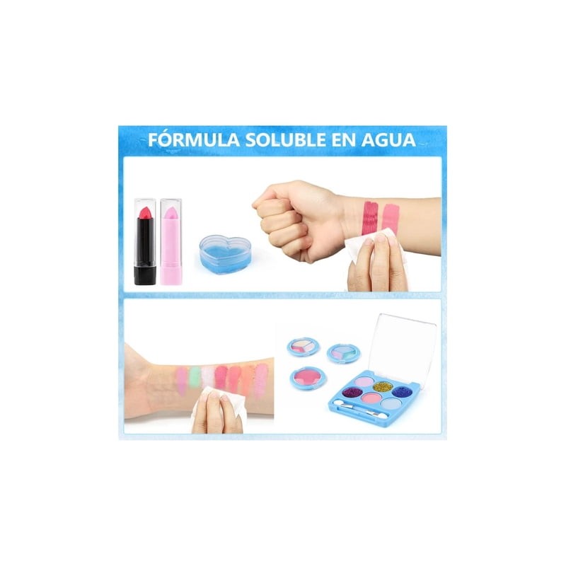 Kit De Maquillaje Para Niñas 32 Pcs Azul Lab.G Juegos