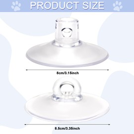 Tondiamo 8 Pcs Cat Window Perch Suction Cups, Powerful Window Bed Replacement Suction Cup for Cat Hammocks Window Seat Supplies, 2 Styles(Vivid Style)