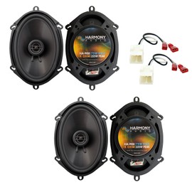 Harmony Audio R68 Compatible with Ford Ranger 1993-1994 Speaker Replacement Front and Rear Car Audio Kit Bundle with Harness