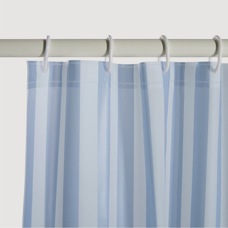 JAJU [JAJU] Stripe Shower Curtain 180X180cm_Blue