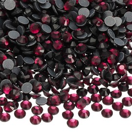 sourcing map 1440 Pcs Hotfix Rhinestone Flatback 4mm Gem Crystal Round Resin Trims Beads Gem for Crafts Clothes DIY Decoration Nail Art, (SS16, Light Purple)