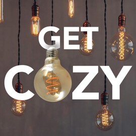 Norb NorbCOZY Vintage-Style Candelabra B11 LED Bulb - Candlelight Spectrum for Relaxation & Comfort. 4W, Amber Glass, E12 Base, Warm Glow. for Chandeliers, Sconces & Ambient Lighting​ (6-Pack)