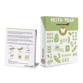 LIGHTSMAX 6 PACK STICKY MOTH TRAP ECO FRIENDLY FOR CLOTHES closer storage safe no poison