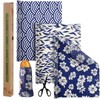 Moukeren 3 Rolls Reusable Beeswax Wrap 13'' x 40'' Food