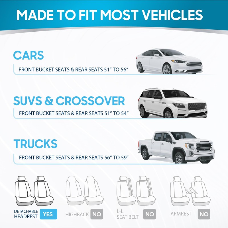 BDK PolyPro Car Seat Covers Full Set in Solid Beige,