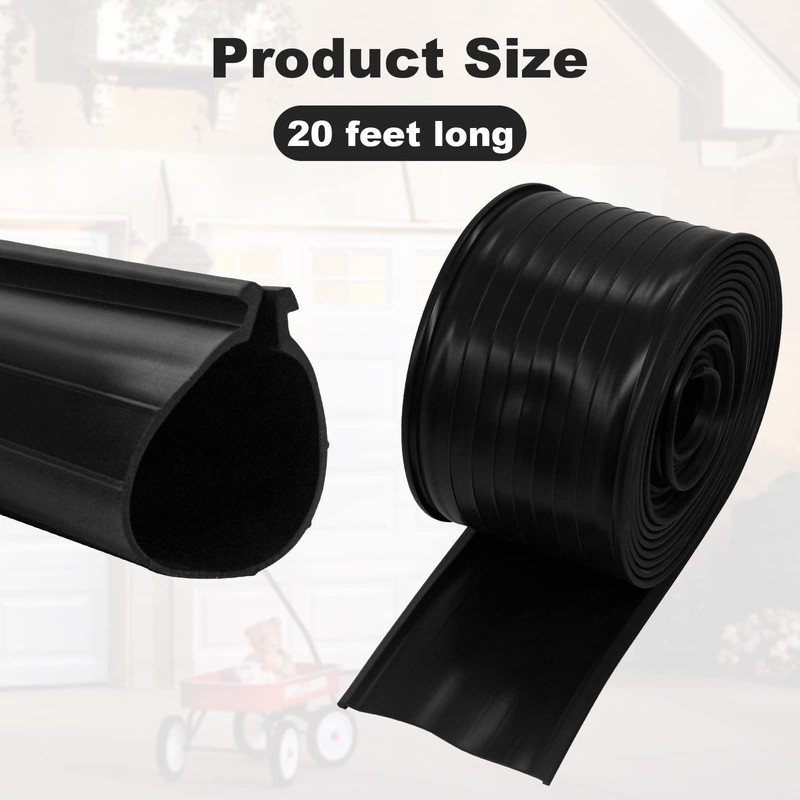 showingo 20 ft Garage Door Rubber Bottom Weather Seal Replacement
