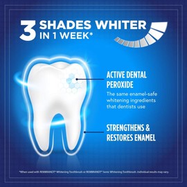 Rembrandt Deeply White + Peroxide Whitening Toothpaste, Peppermint Flavor, 3.5-Ounce (2 Pack) (Packaging may Vary)