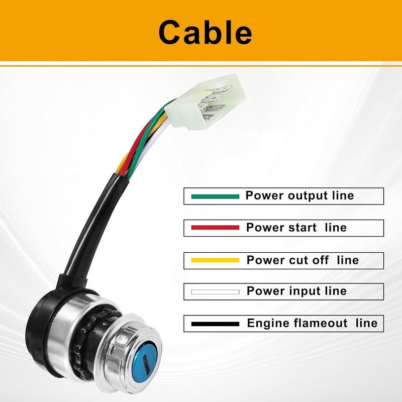 5 Wire Ignition Key Switch for 110cc 125cc 150cc 250cc