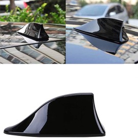 Shark Fin Antenna Cover for Car, Car Top Roof Aerial Base with Adhesive Tape Shark Fin Shape Cover Fits for Most Sedan, SUV, Van, Shark car Accessories Fashion Sense (Black)