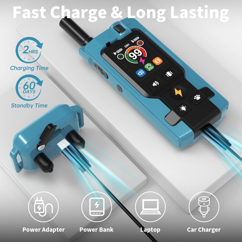 Dog Training Collar with Remote - 5 Modes with Step