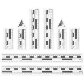 Aftermarket Matte Black Ink Metric English Polyethylene Photography Scale Set