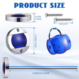 VIHOSE 10 Pcs 3 Inch Round Blue LED Lights for Boat Courtesy Marine Deck Interior Lights Stern Anchor Navigation boat accessories for Night Fishing Pontoon Ip67 Waterproof, 12v Dc