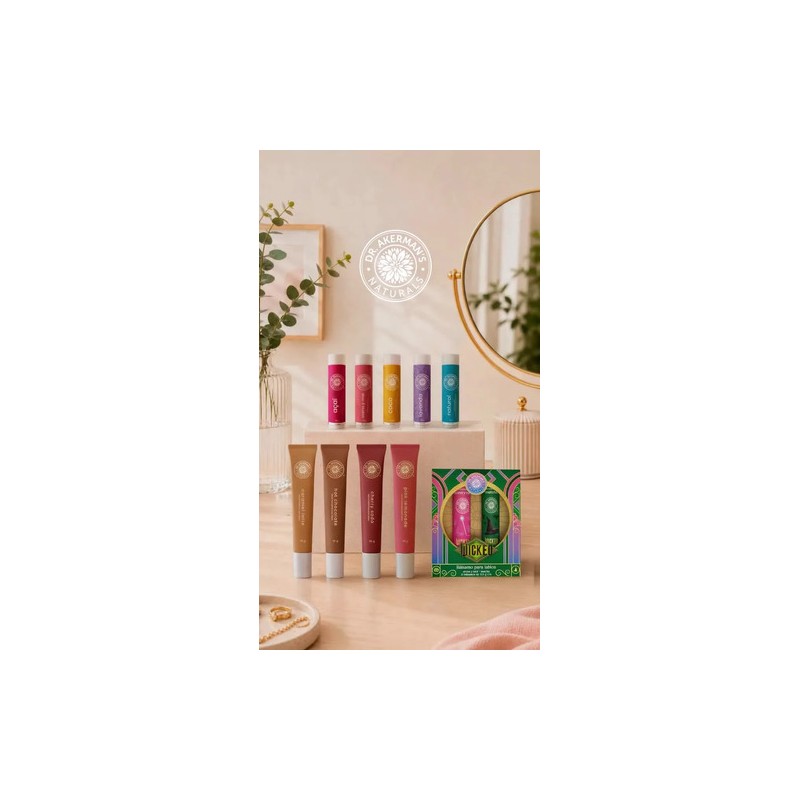 5 Pack Bálsamo Labial Dr. Akermans Frutas 4.5g Natural