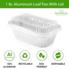 KitchenDance Disposable Aluminum 1 Lb Mini Loaf Pan with Clear