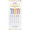 Zebra WKT7-5C-RC-N Mild Liner, Japanese Mild Color, Water-based, Set of